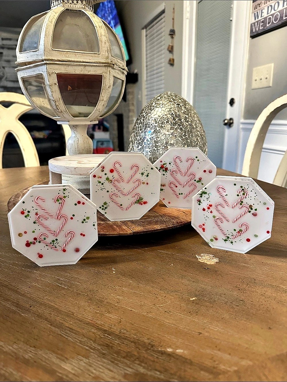 🎄Christmas🎄 epoxy resin Coaster Set of 4